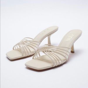 Zara High Heeled Vinyl Sandals